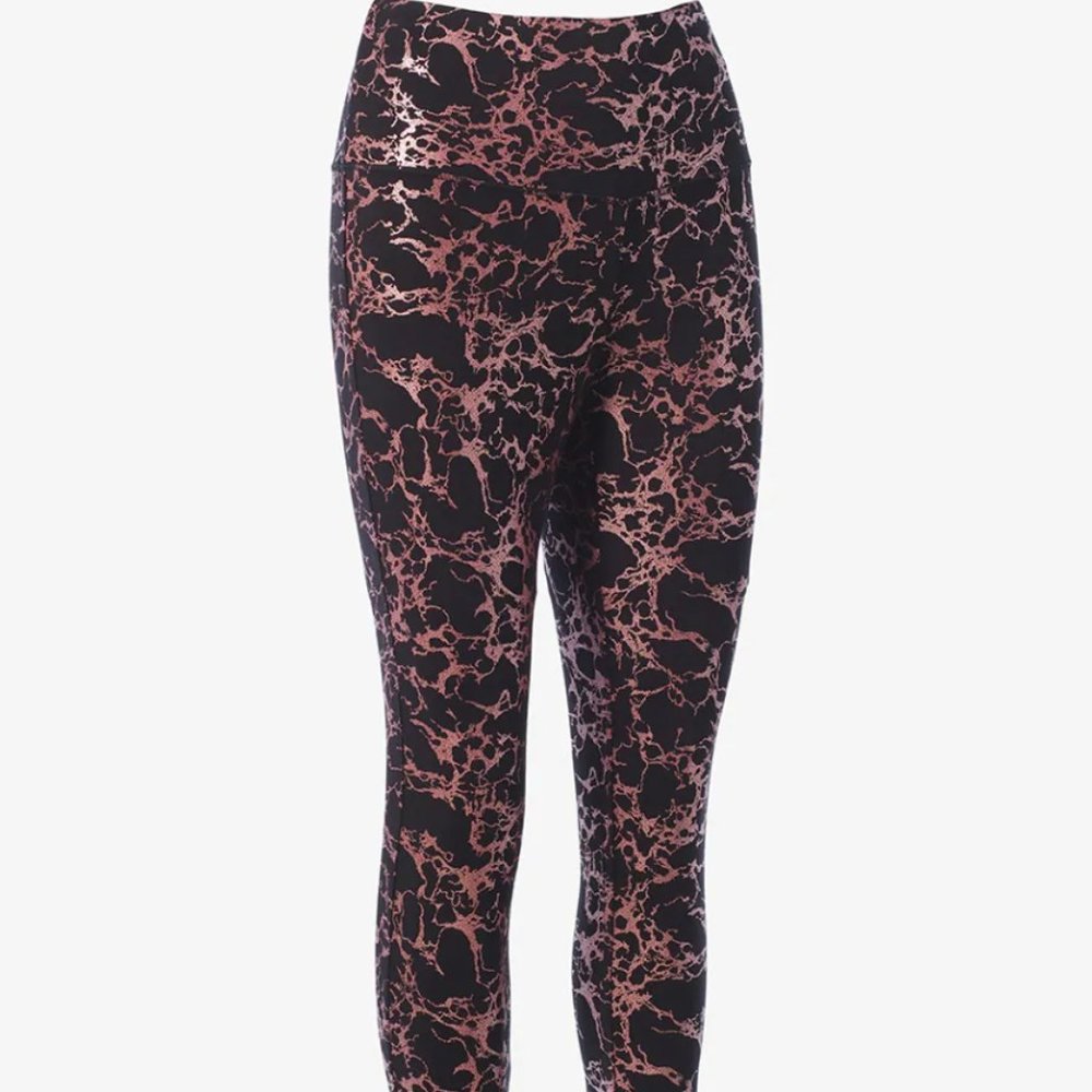 Chicos off the Rack Weekends Fabulously Slimming Foil-Print Leggings size 0 NWT